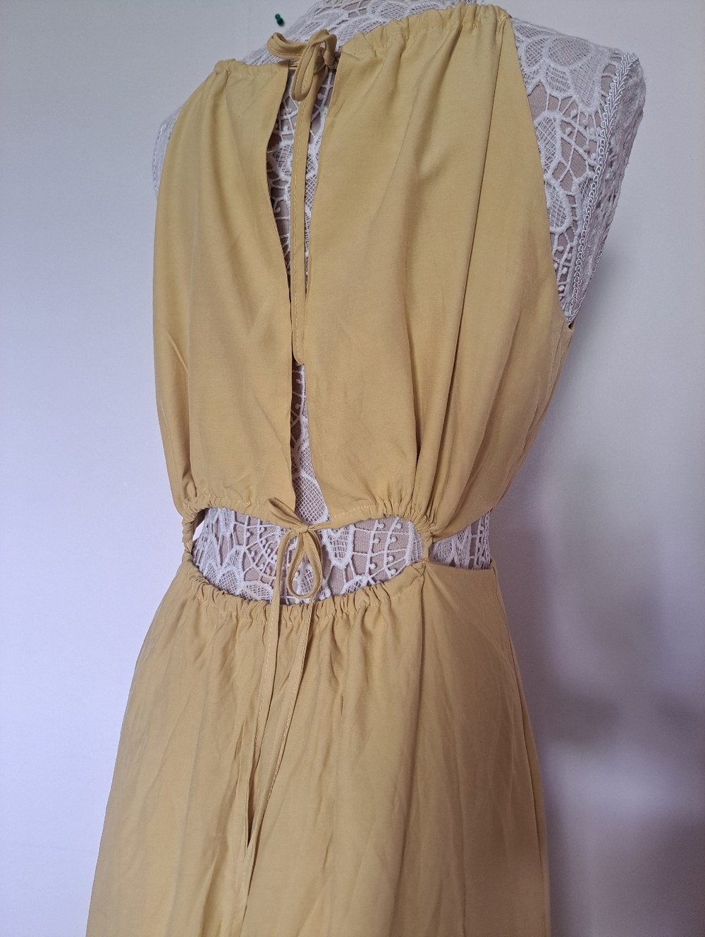 Summer Dress Cutout  Halter Maxi Dress Backless Boho with Side Slit. - Picture 3 of 8